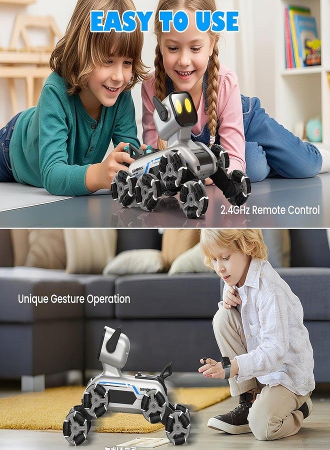 iDensic 2.4Ghz RC Robot Dog Toys Stunt Car Hand Sensor 8WD Gesture Control Rechargeable Remote Control Cars with Light, Music for Kids Adults Birthday Gifts for Kids 6 7 8 9 10 11 12 Years Old - Image 5